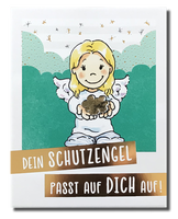 Polaroid-Postkarte „Dein Schutzengel passt auf Dich auf!“