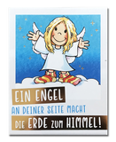 Polaroid-Postkarte „Ein Engel an deiner Seite kann die Erde zum Himmel machen“