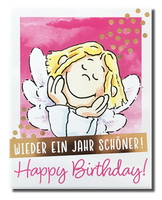 Polaroid-Postkarte „Wieder ein Jahr schöner!“