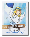 Polaroid-Postkarte „Hoch sollst Du leben“