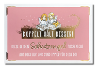 Postkarte „Doppelt hält besser“