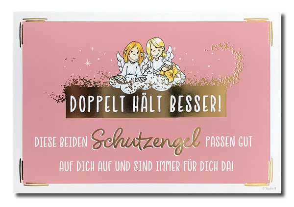 Postkarte „Doppelt hält besser“